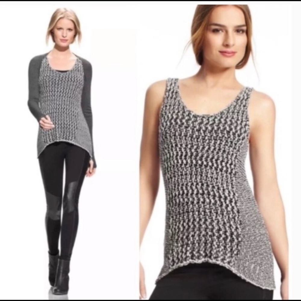 CAbi Knit Tape Yarn Tunic Tank Top Medium